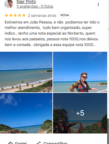 Print da avaliação de Nair Pinto no Google Maps